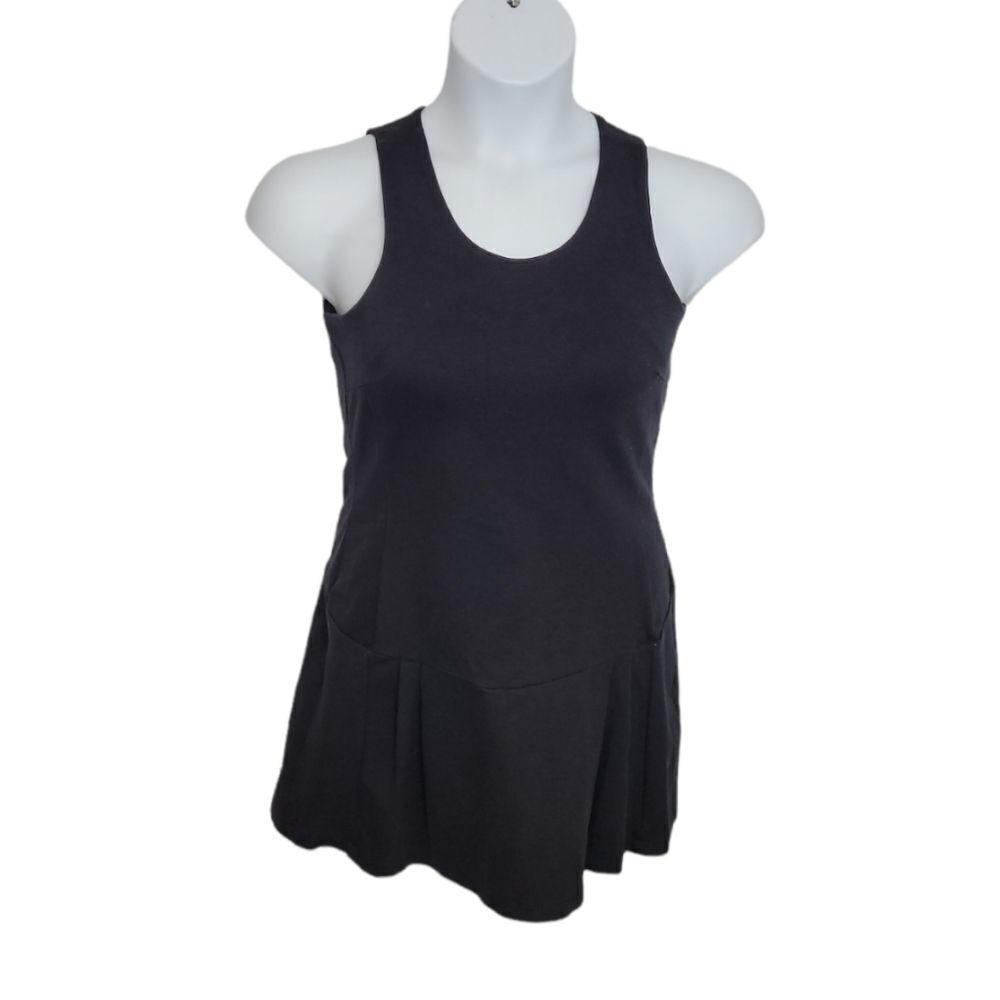 ZARA black dress sleeveless evening collection pleated mini M